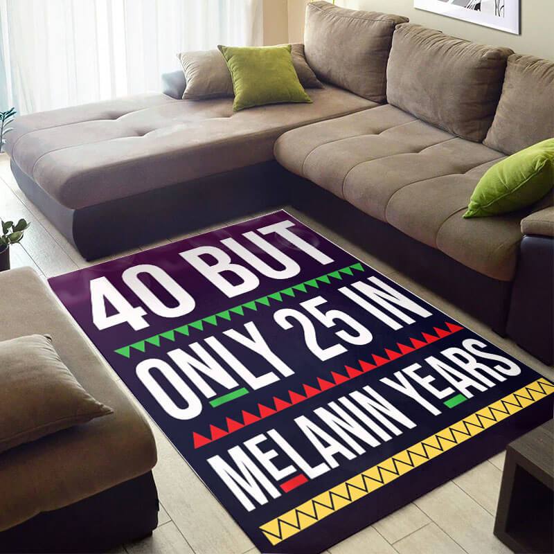 Modern African American Fancy Art Melanin Woman Birthday Themed Carpet Inspired Home Rectangle Rug