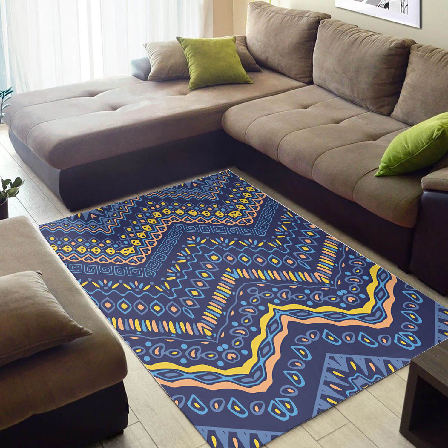 Modern African American Graphic Afrocentric Seamless Pattern Large Carpet House Rectangle Rug