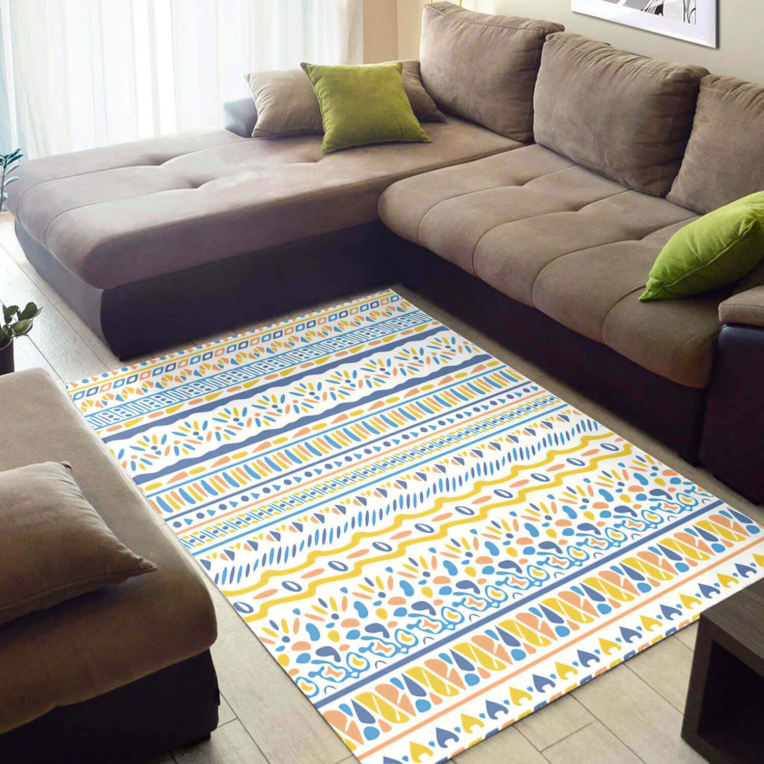 Modern African American Nice Print Afrocentric Art Themed Carpet Home Rectangle Rug