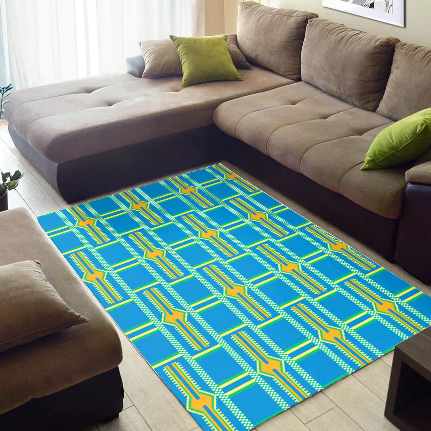 Modern African American Retro Black History Month Afrocentric Art Design Floor Room Rectangle Rug