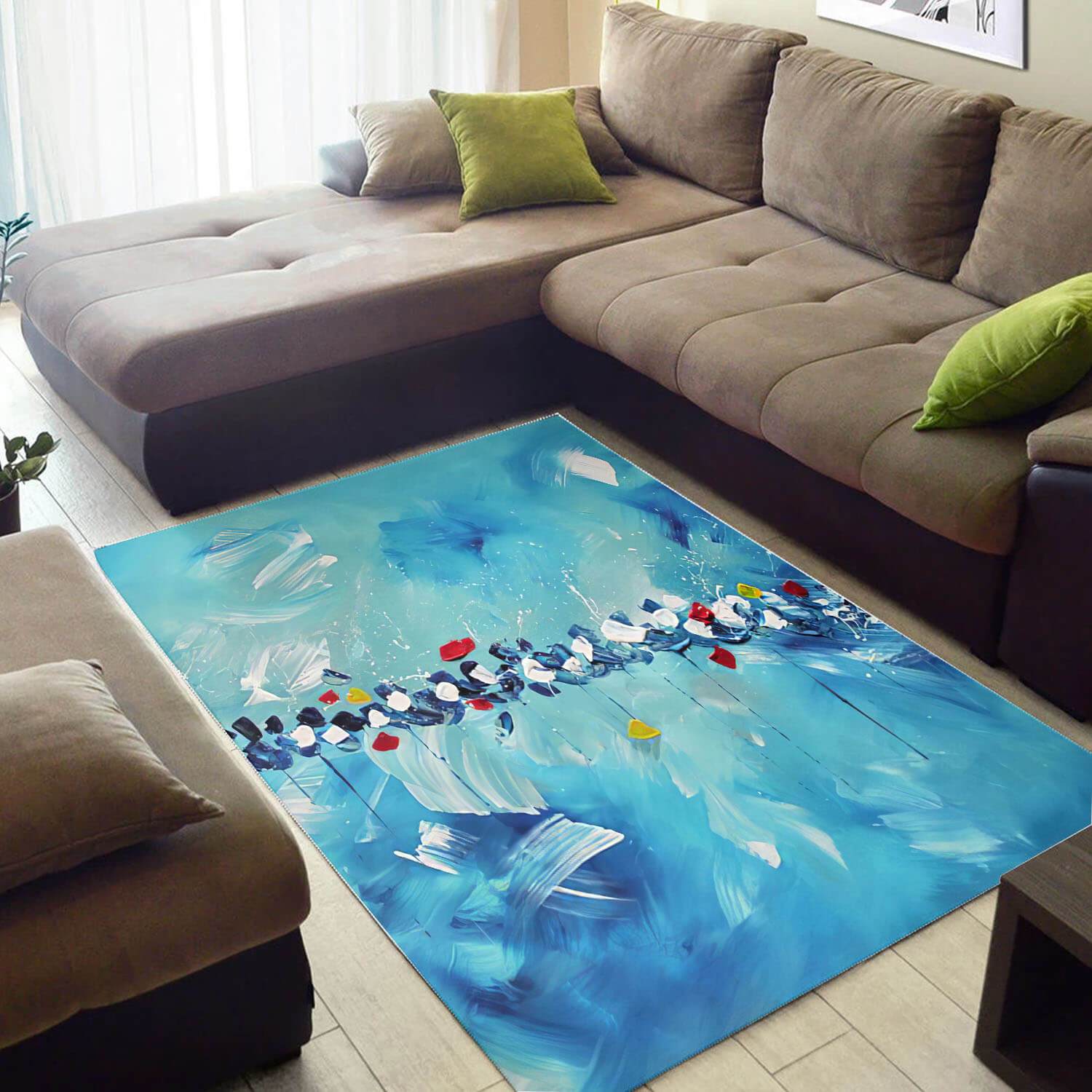 Modern African Awesome Inspired Afrocentric Pattern Art Design Floor House Rectangle Rug