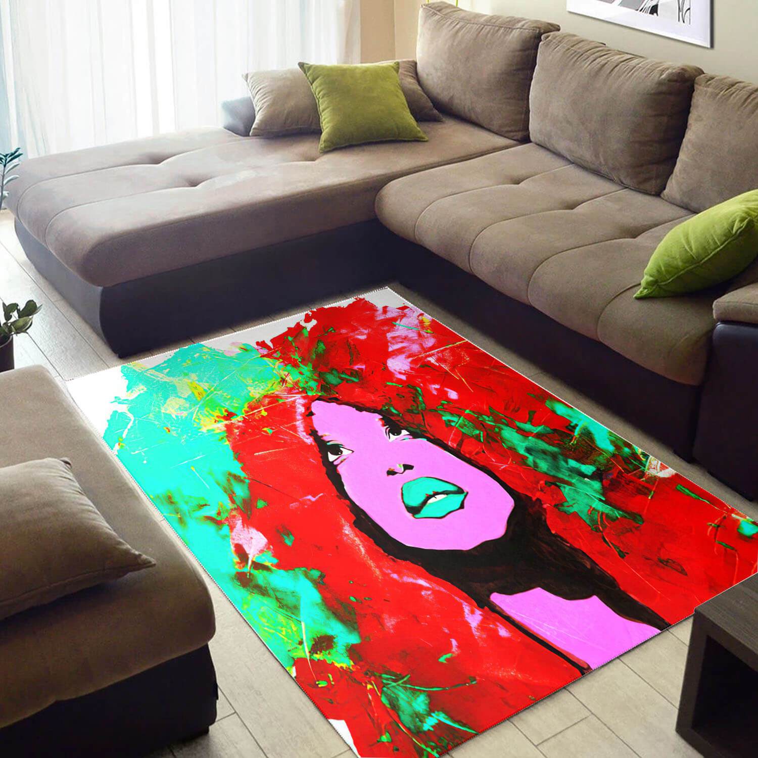 Modern African Beautiful Themed Lady Style Carpet Inspired Home Rectangle Rug