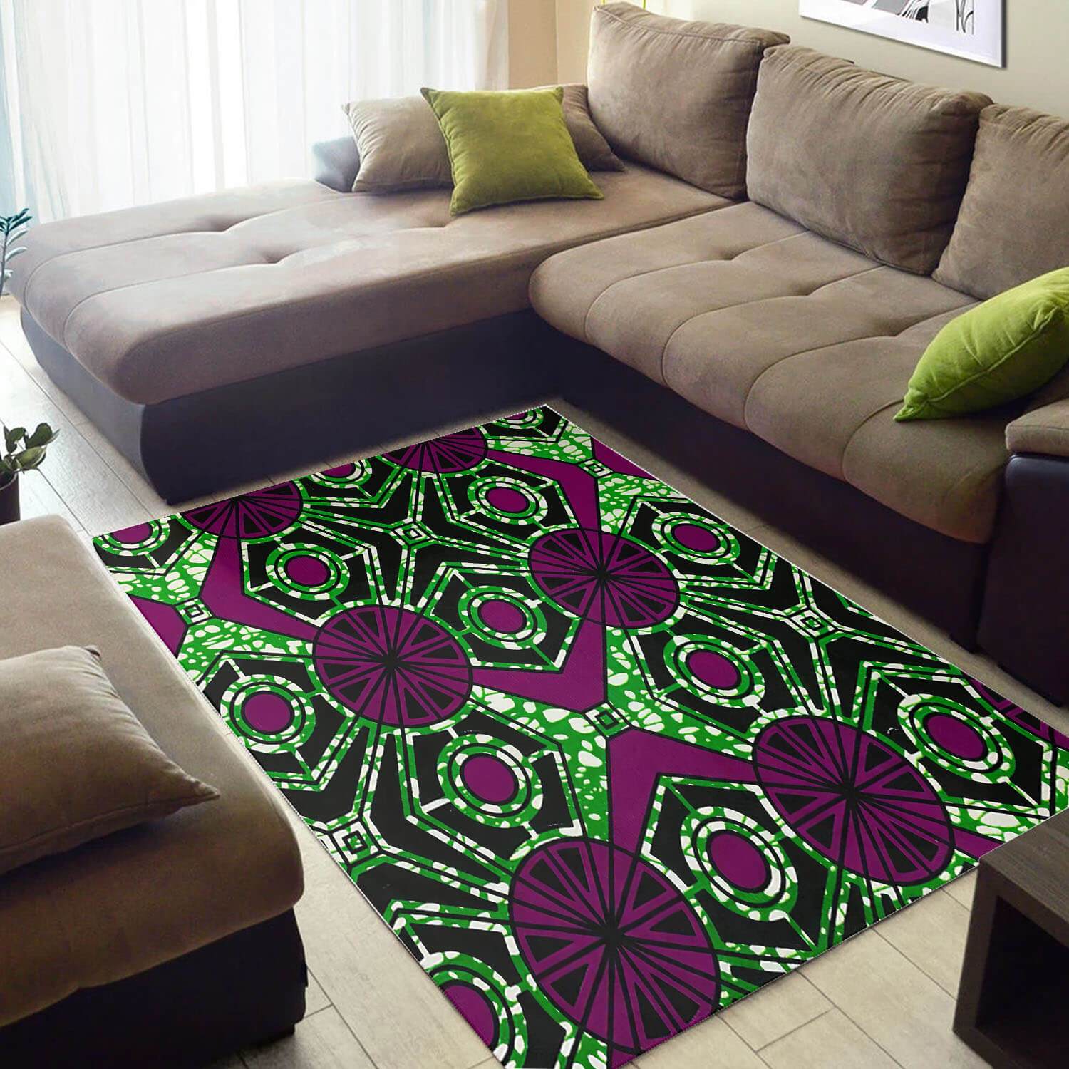 Modern African Cool Black History Month Afrocentric Art Design Floor Style Rectangle Rug