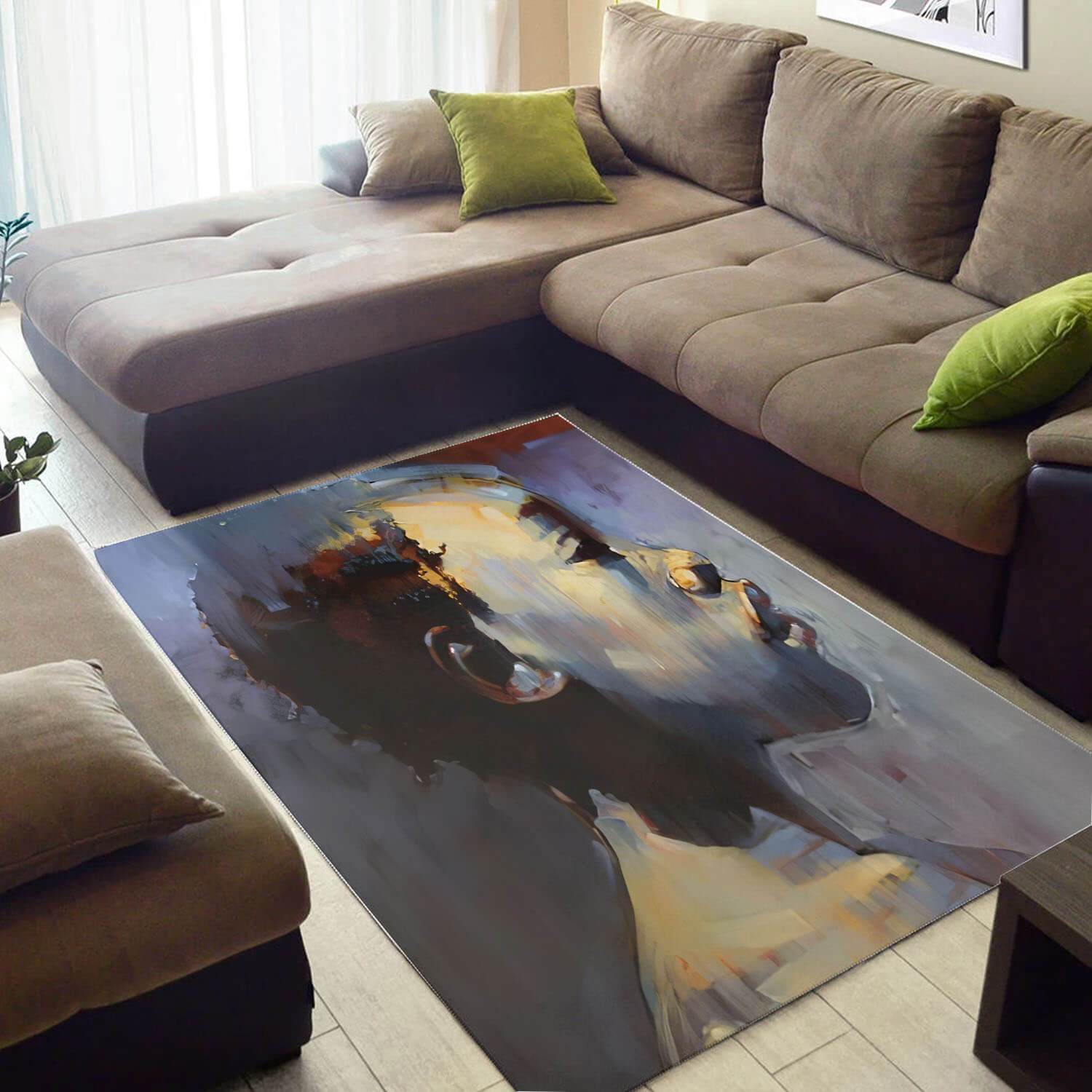 Modern African Cute Afrocentric Woman Style Carpet House Rectangle Rug