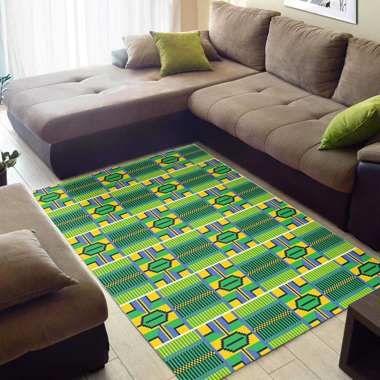 Modern African Holiday Black History Month Ethnic Seamless Pattern Style Area Living Room Rectangle Rug