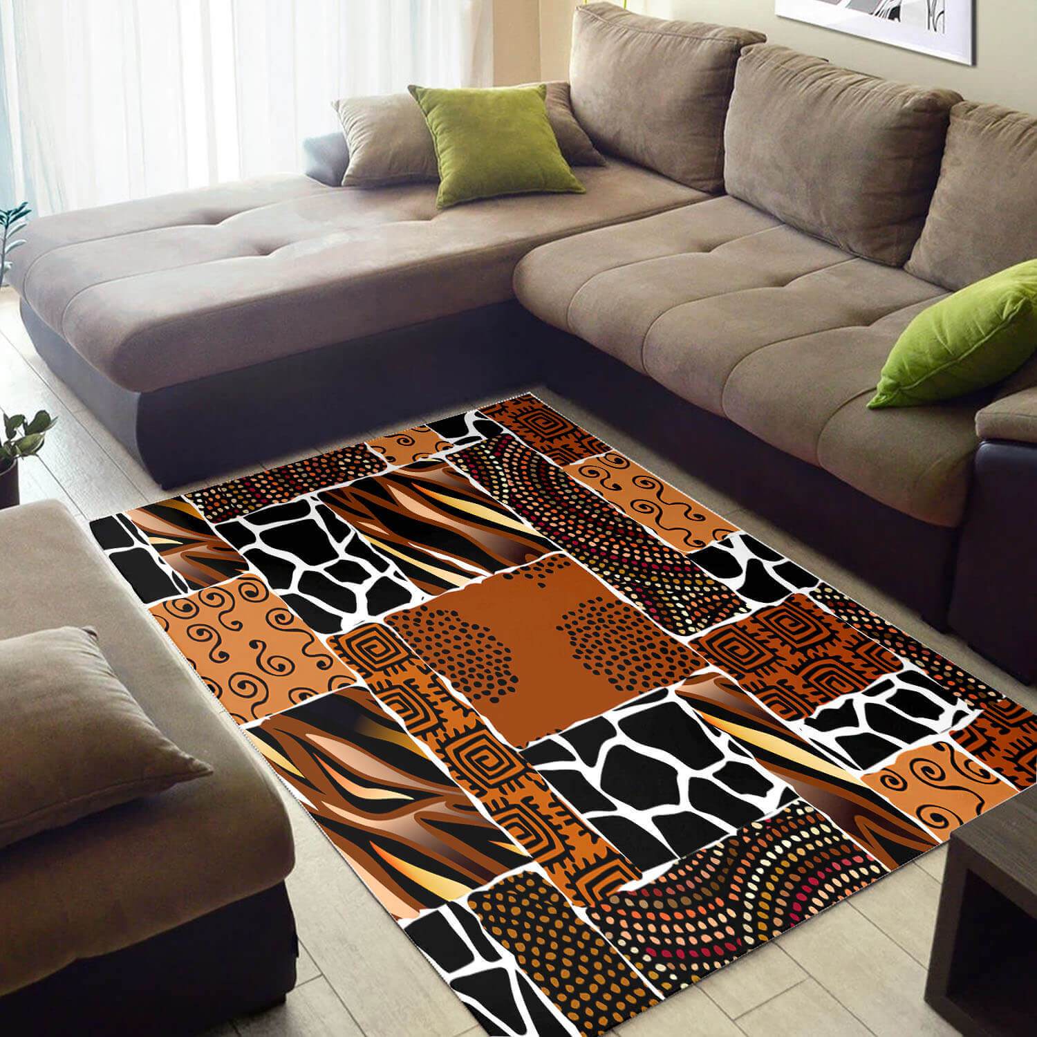Modern African Nice Black History Month Ethnic Seamless Pattern Style House Rectangle Rug