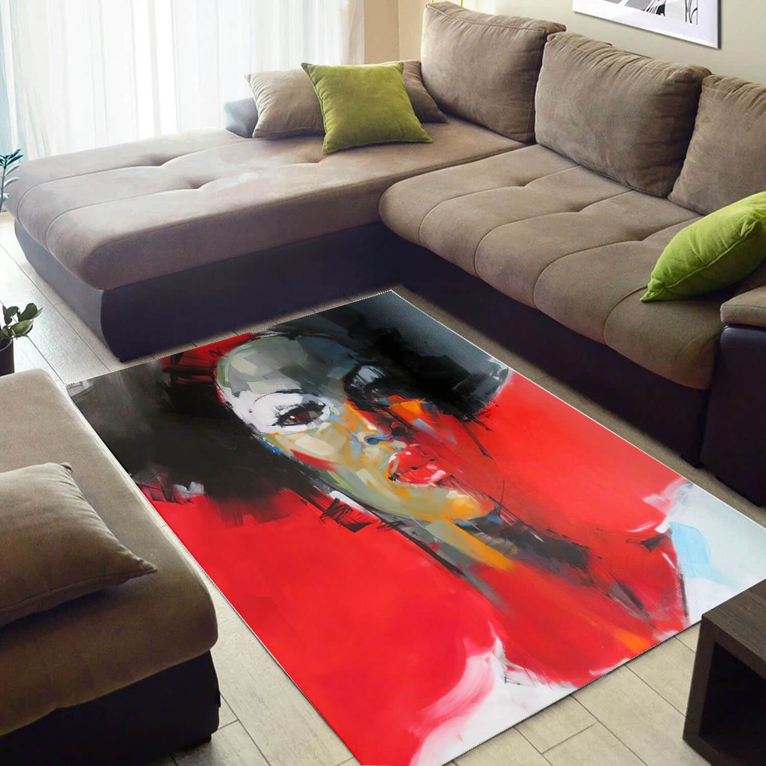 Modern African Pretty Print Girl Carpet Themed Home Rectangle Rug