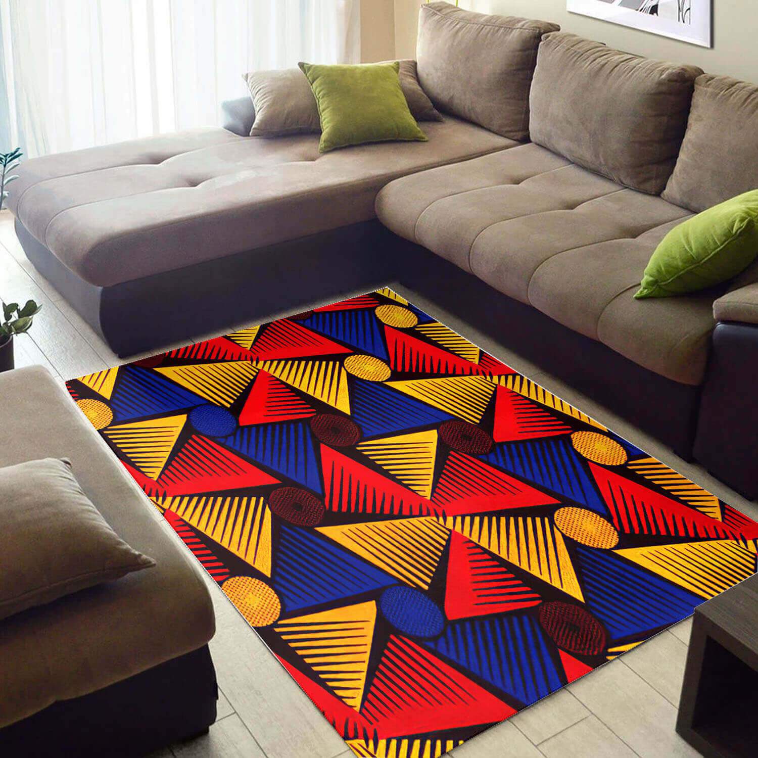 Modern African Retro Afrocentric Ethnic Seamless Pattern Large House Rectangle Rug