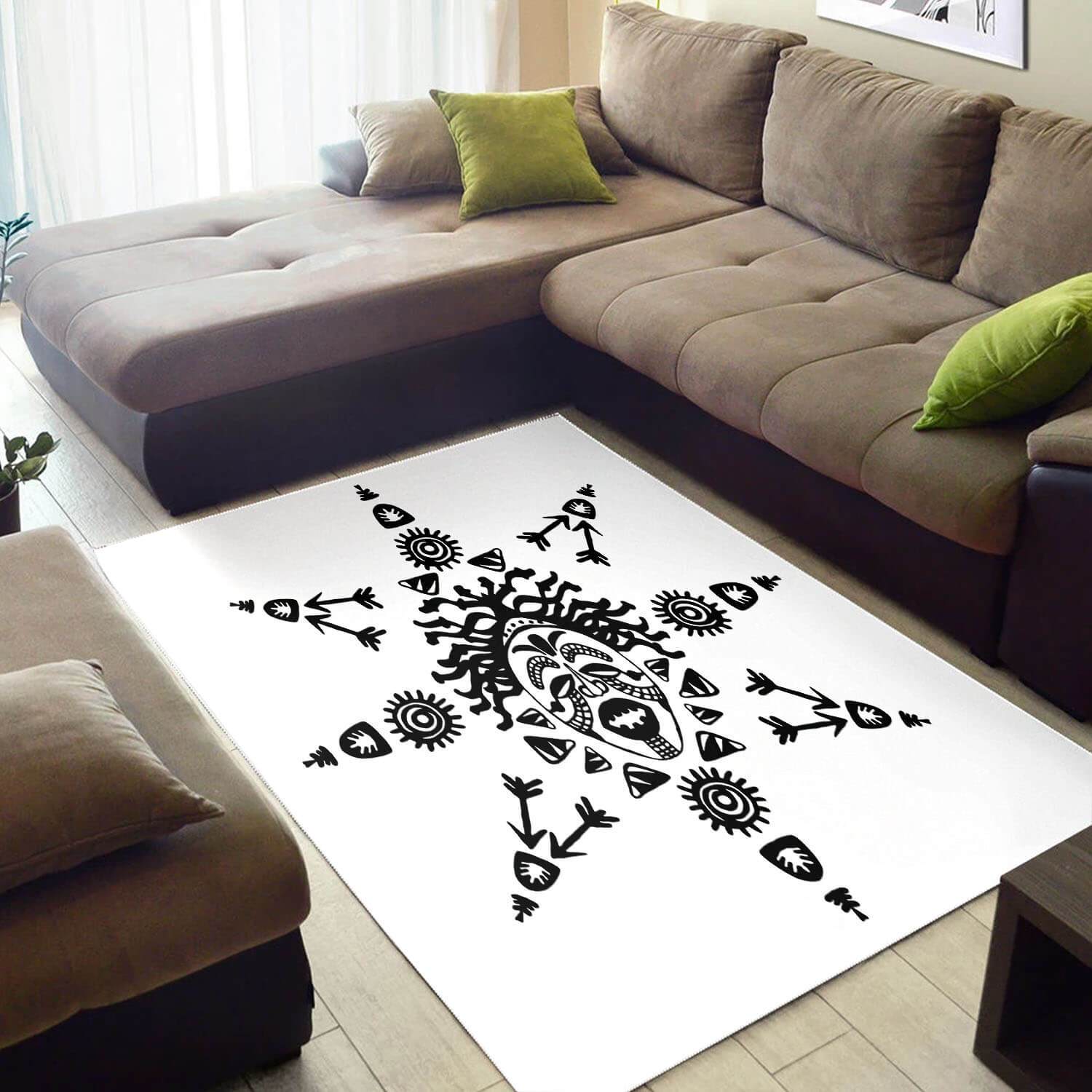 Modern African Style Amazing American Black Art Ethnic Seamless Pattern Large House Rectangle Rug
