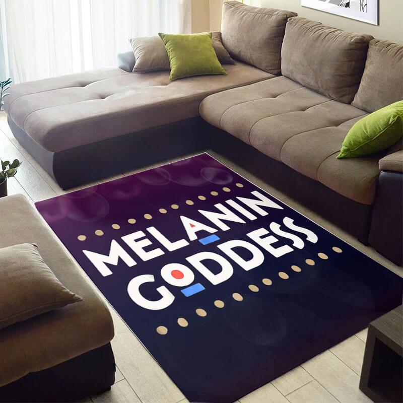 Modern African Style Beautiful Natural Hair Melanin Girl Goddess Large Carpet Room Rectangle Rug