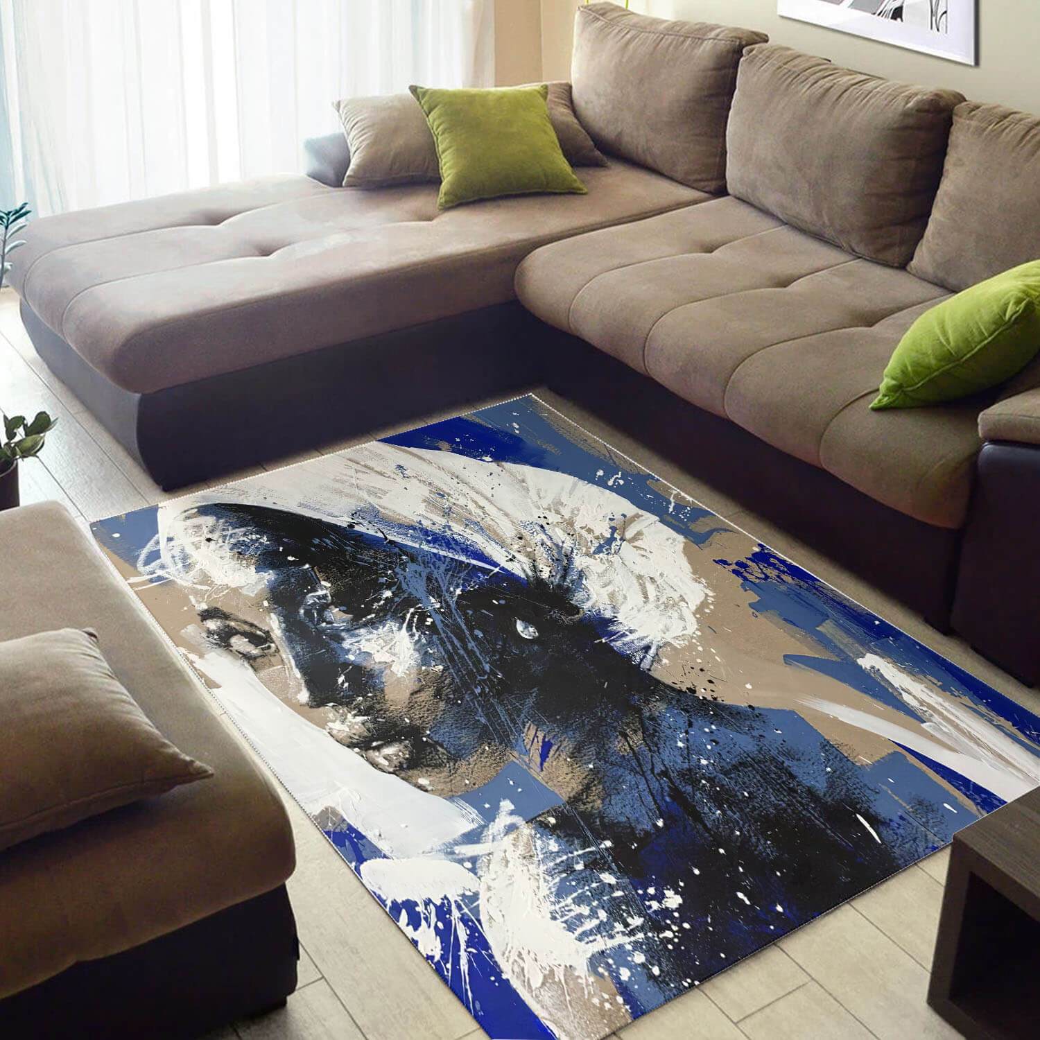 Modern African Style Cute American Afro Woman Carpet Living Room Rectangle Rug