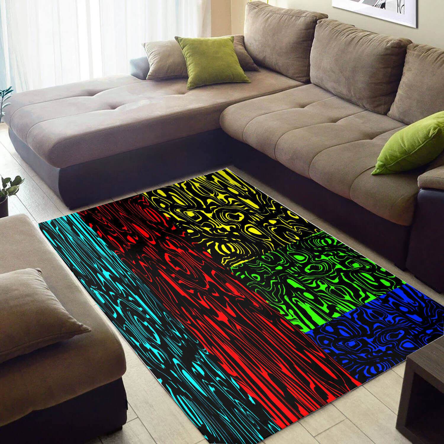 Modern African Style Perfect American Black Art Afrocentric Pattern Large Carpet Rectangle Rug