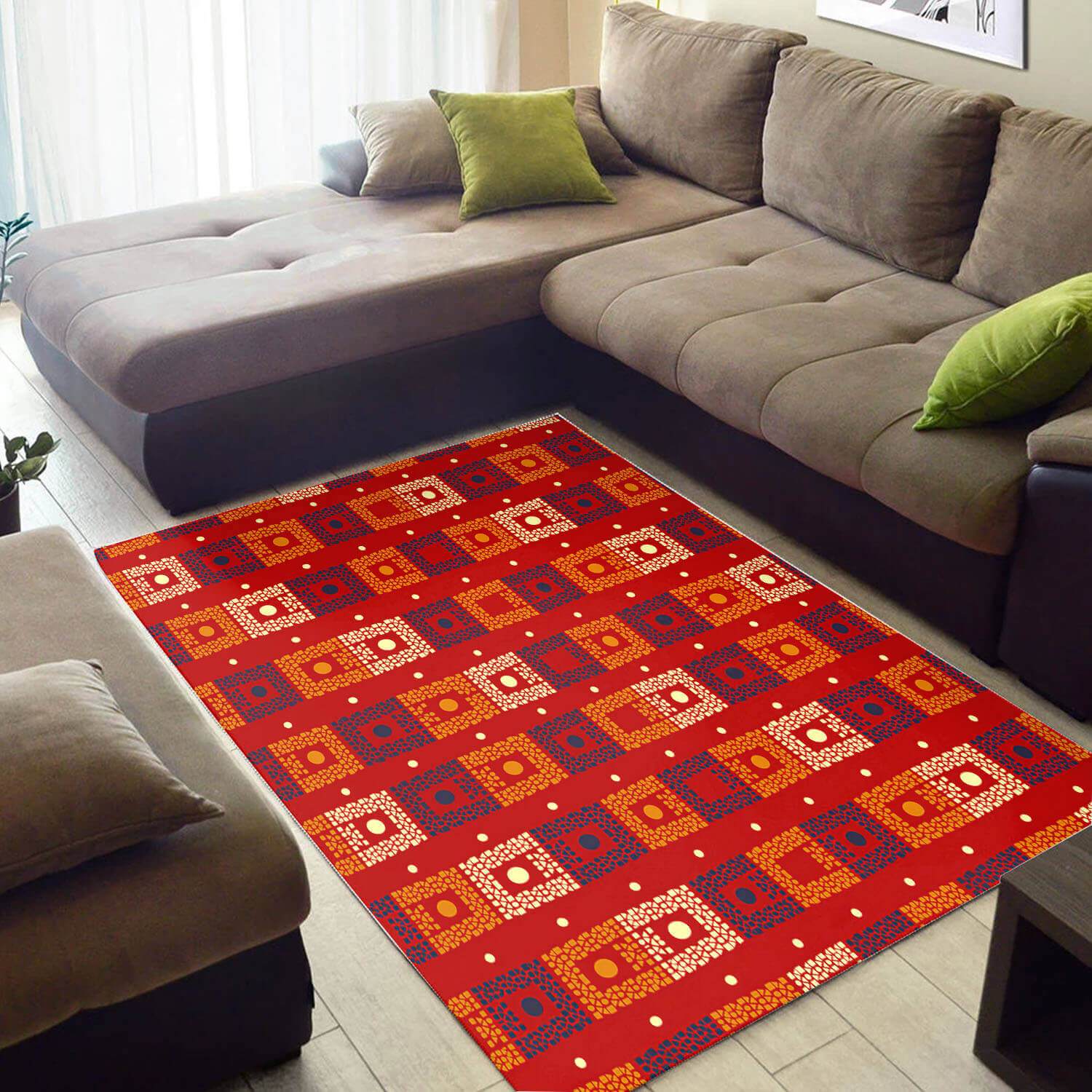 Modern African Style Vintage Black History Month Afrocentric Art Themed Carpet Home Rectangle Rug