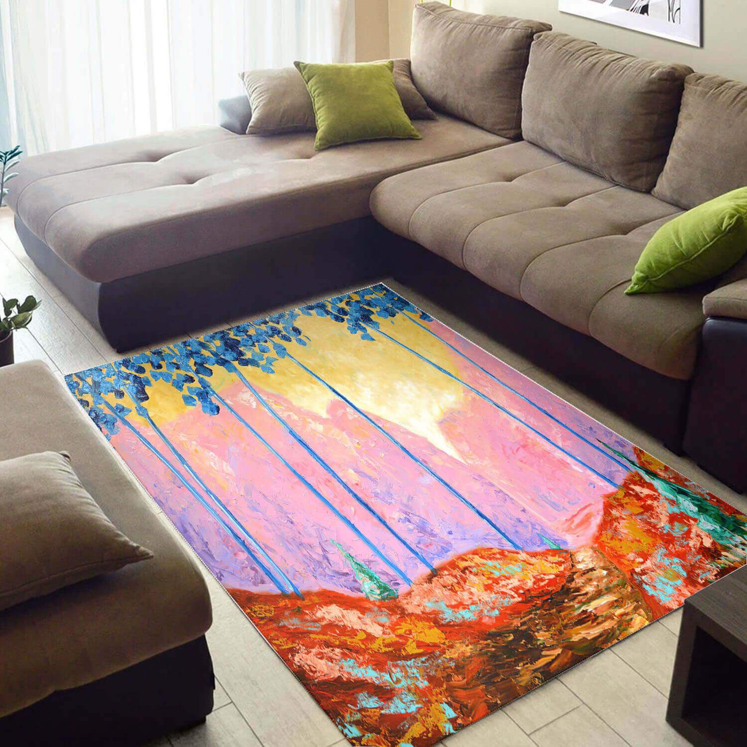 Modern African Trendy American Black Art Afrocentric Design Floor Inspired Home Rectangle Rug