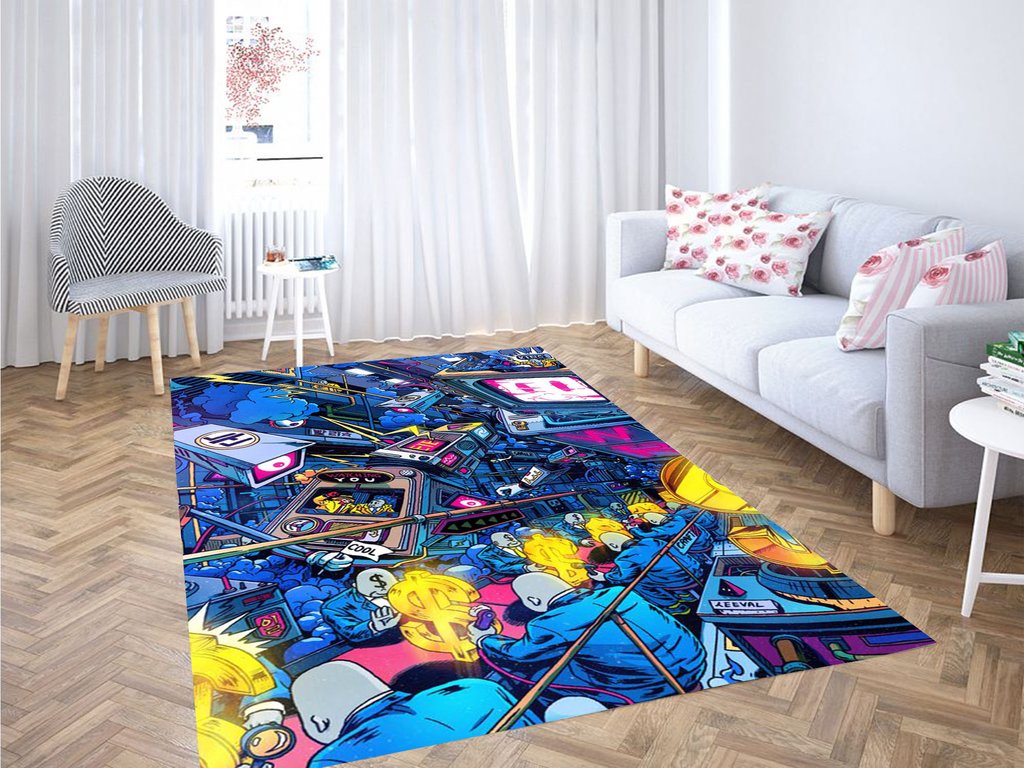 Modern Life Is A Rubbish Living Room Modern Carpet Rectangle Rug