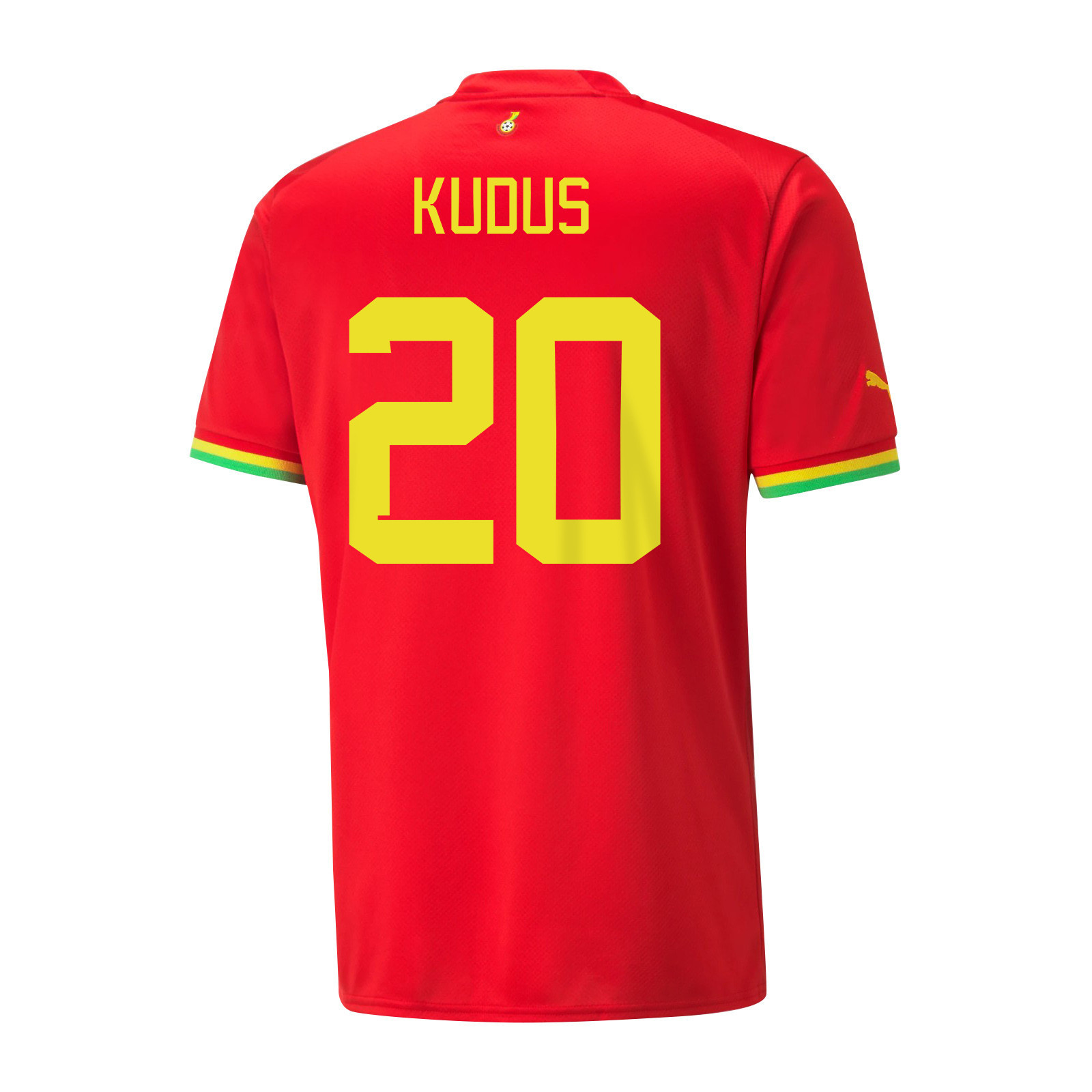 Mohammed Kudus 20 Ghana National Team FIFA World Cup Qatar 2022 Patch – Away Soccer Jersey