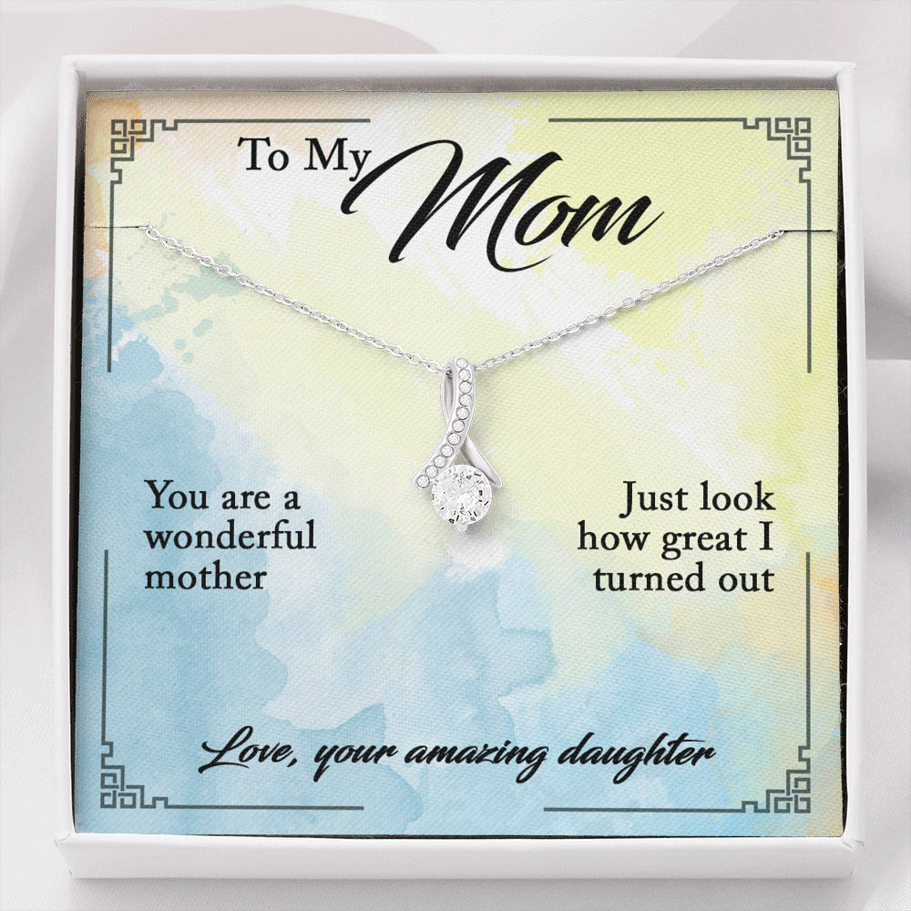 Mom, Wonderful Mother Amazing Daughter – Alluring Beauty Necklace