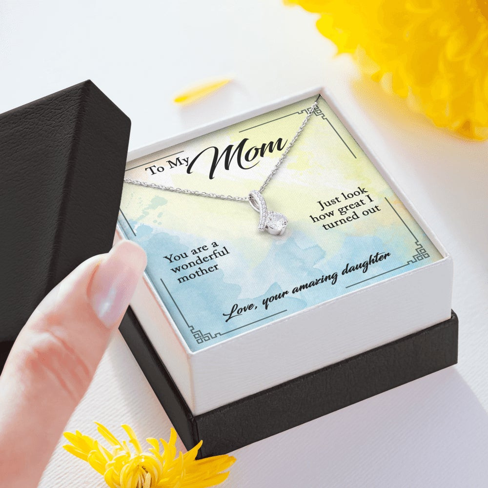 Mom, Wonderful Mother Amazing Daughter – Alluring Beauty Necklace