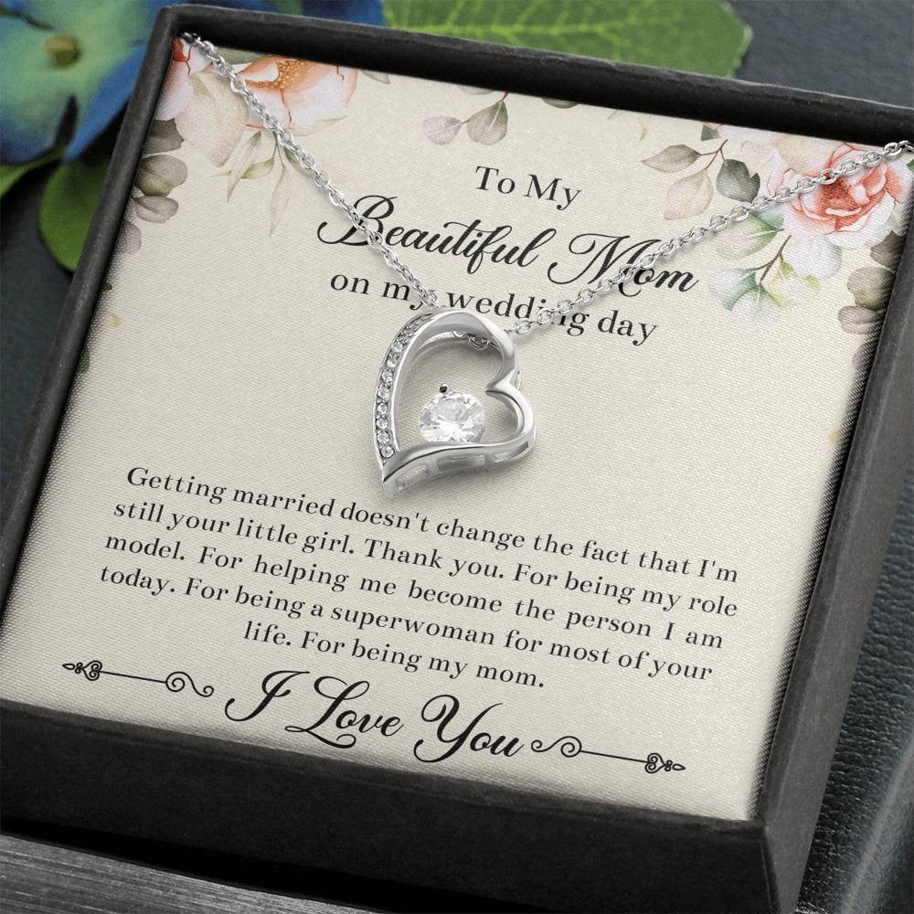 Mom of the Bride Gifts, I’m Still Your Little Girl, Forever Love Heart Necklace For Women, Wedding Day Thank You Ideas From Bride