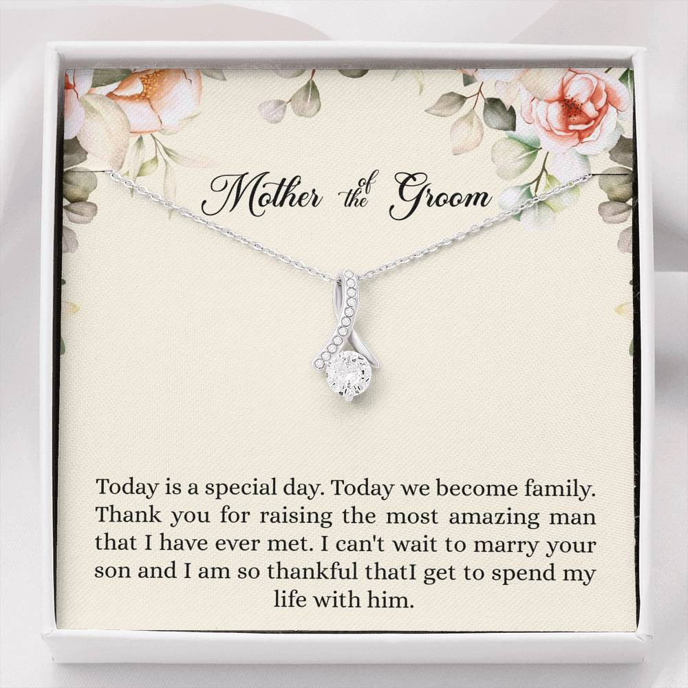 Mom of the Groom Gifts, I Can’t Wait To Marry Your Son, Alluring Beauty Necklace For Women, Wedding Day Thank You Ideas From Bride