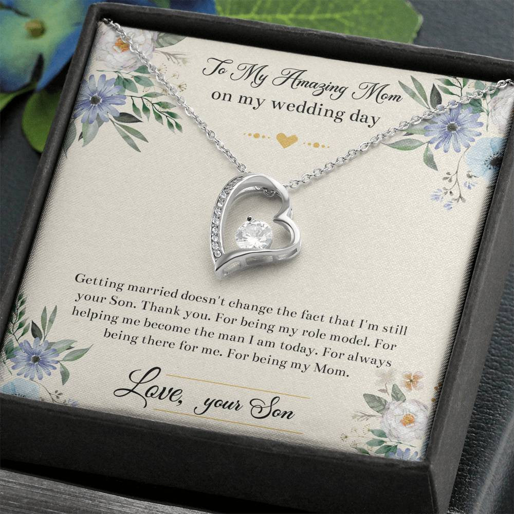 Mom Of The Groom Gifts, I’m Still Your Son, Forever Love Heart Necklace For Women, Wedding Day Thank You Ideas From Groom