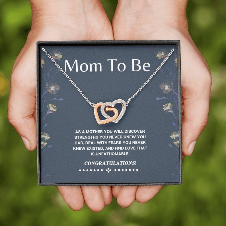 Mom to Be – You Will Discover – Interlocking Hearts Necklace – Expecting Mom Gift, Gift For New Mom, First Mothers Day, First Time Mom
