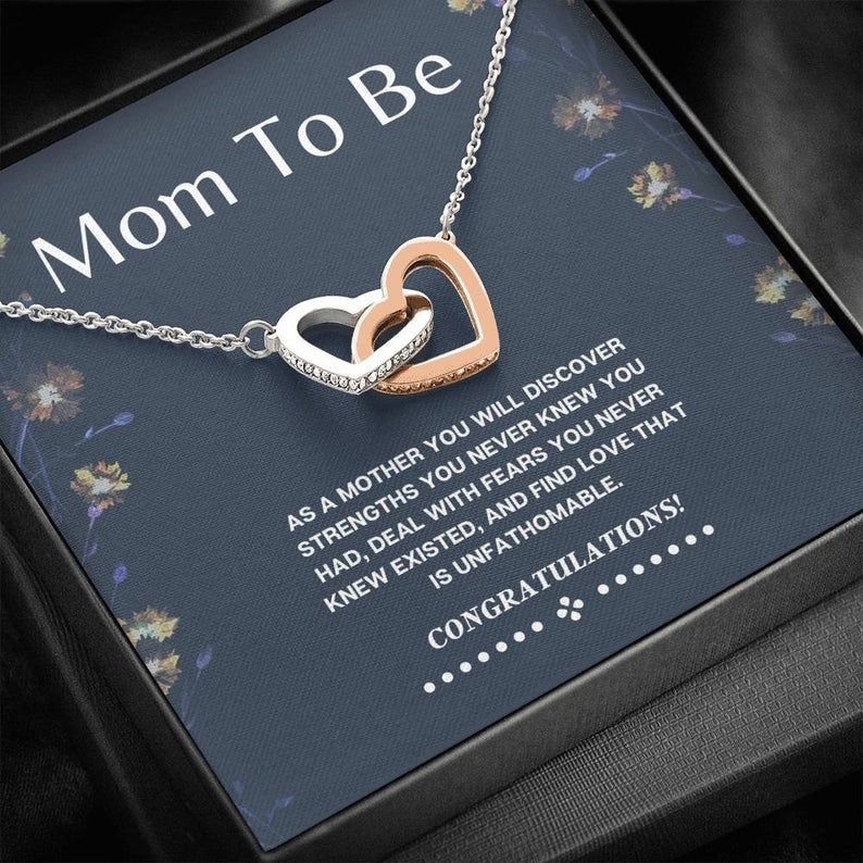 Mom to Be – You Will Discover – Interlocking Hearts Necklace – Expecting Mom Gift, Gift For New Mom, First Mothers Day, First Time Mom