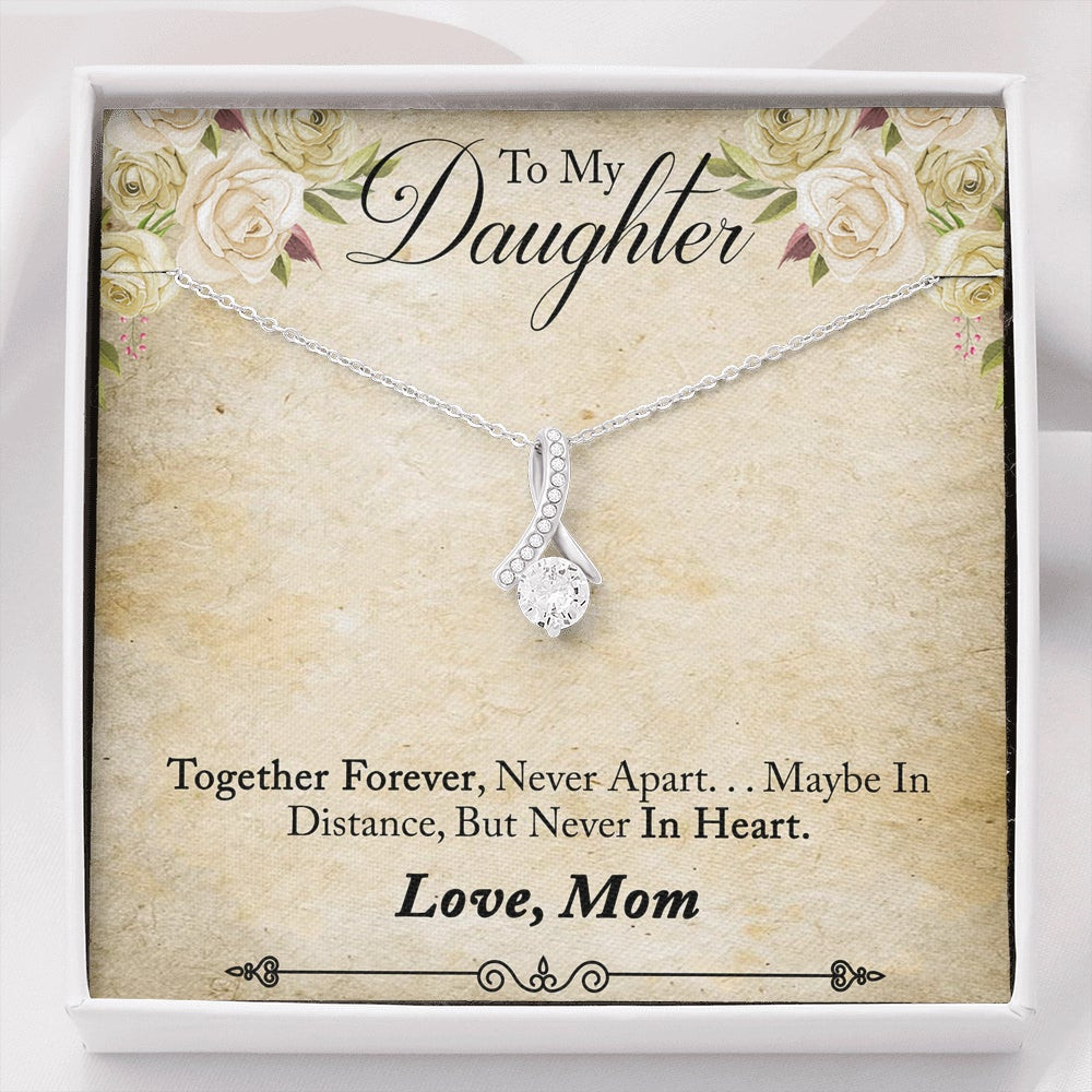 Mom to Daughter, Always Together in Heart – Alluring Beauty Necklace