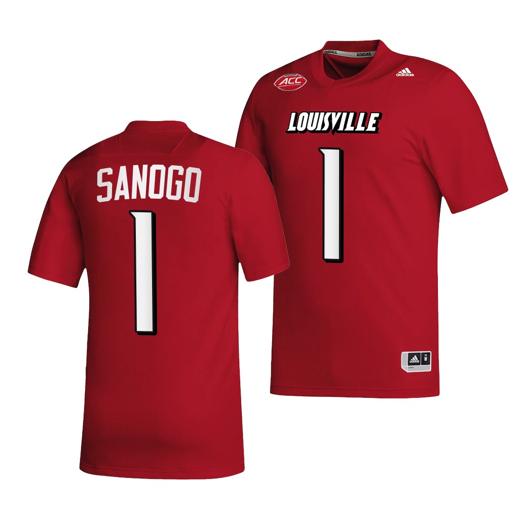 Momo Sanogo Louisville Cardinals #1 Red Jersey 2022-23 College Men's NIL Uniform
