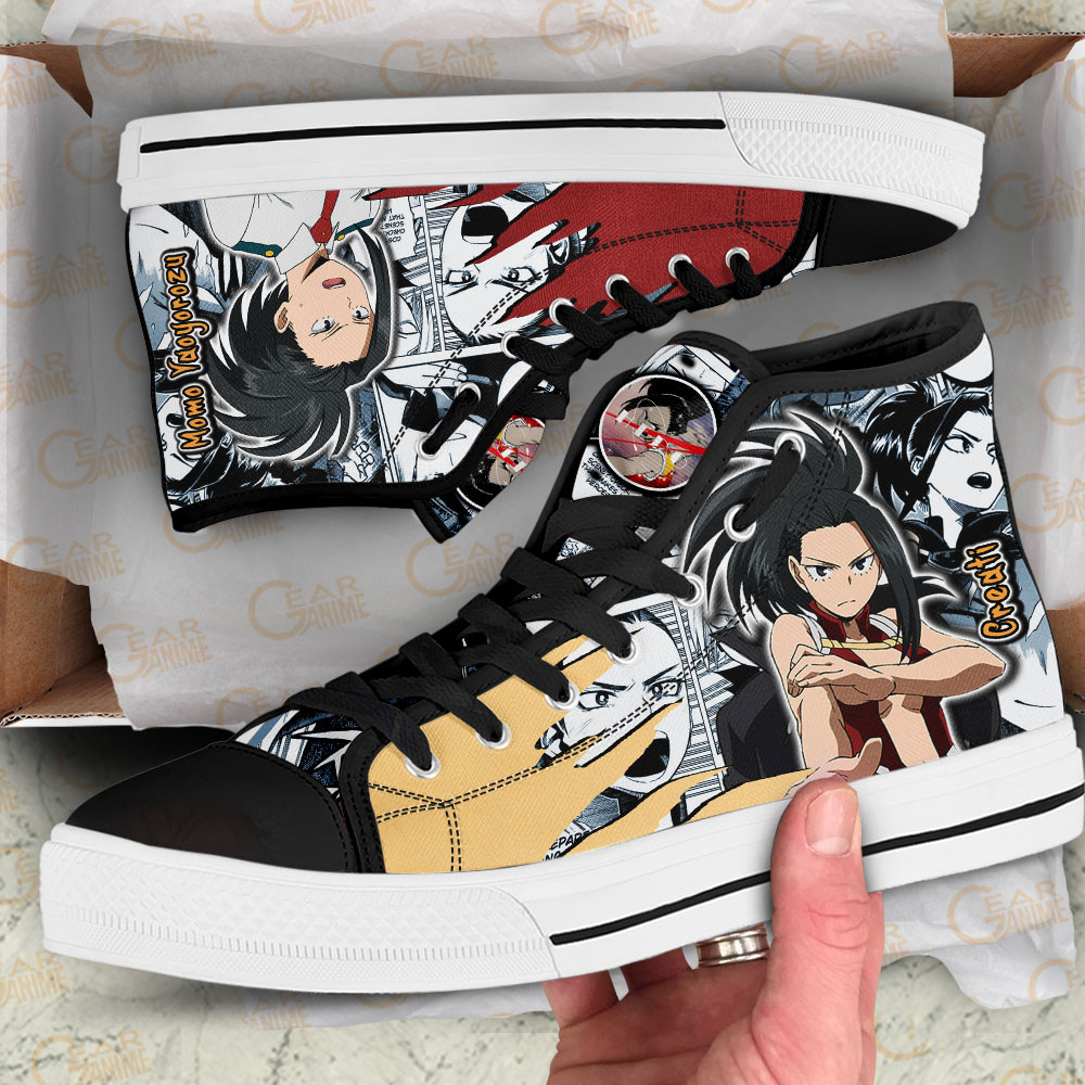 Momo Yaoyorozu High Top Shoes Custom My Hero Academia Anime Sneakers