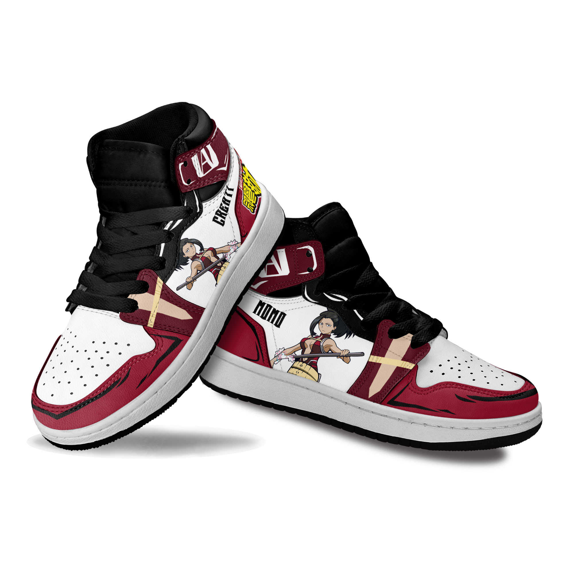 Momo Yaoyorozu Kids Sneakers Custom Anime My Hero Academia Shoes For Kids