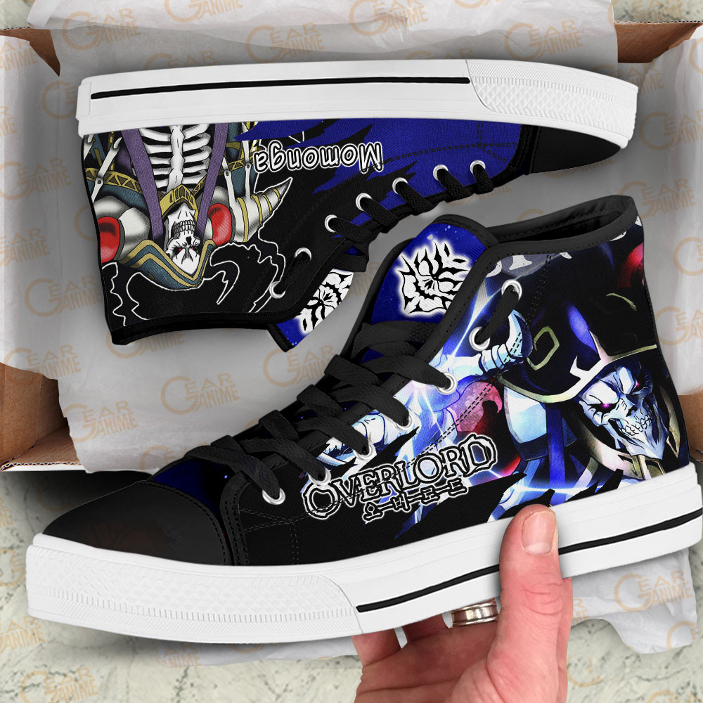 Momonga High Top Shoes Custom Overlord Anime Sneakers