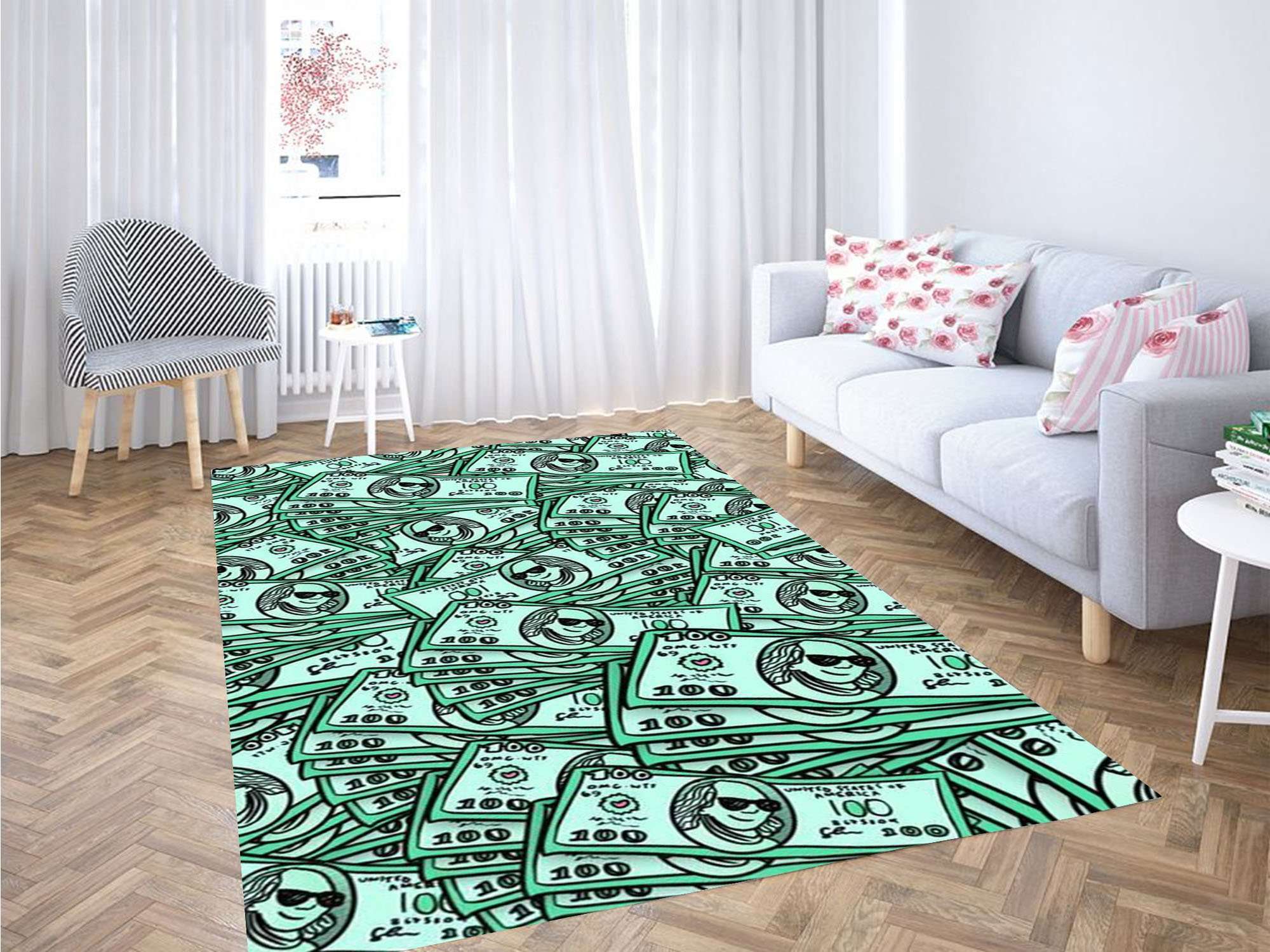 Money Wallpaper Iphone Cartoon Carpet Rectangle Rug
