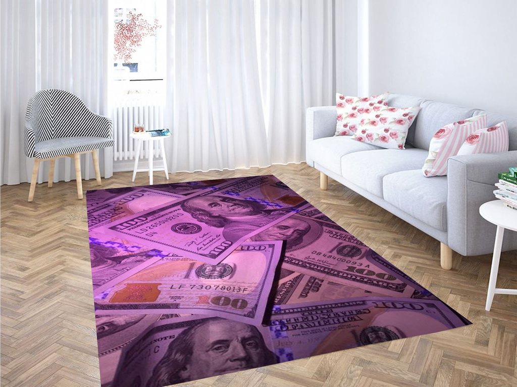Money Wallpaper Living Room Modern Carpet Rectangle Rug