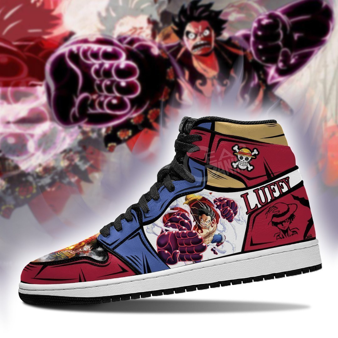 Monkey D. Luffy Gear Fourth Anime Shoes For One Piece Fans, Air Jordan Hightop