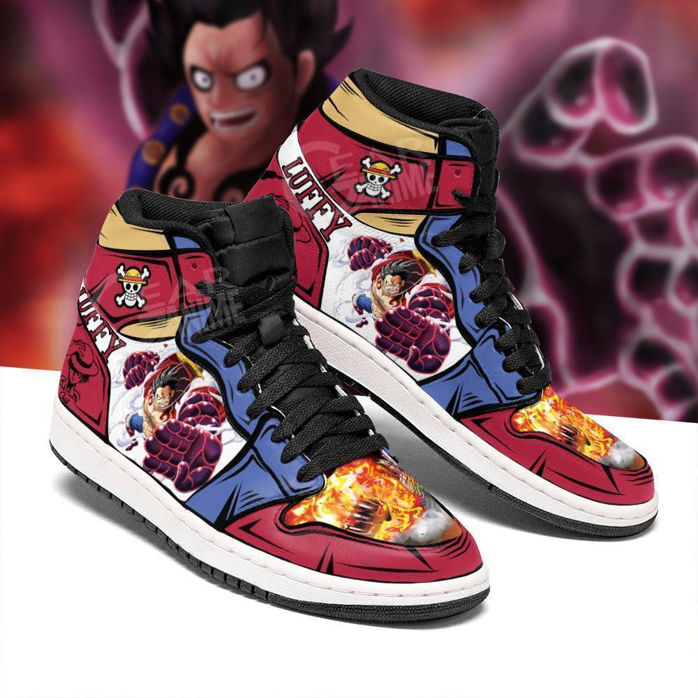 Monkey D. Luffy Gear Fourth Anime Shoes For One Piece Fans, Air Jordan Hightop