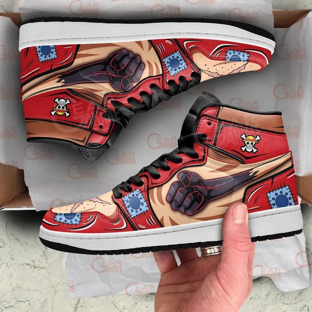 Monkey D. Luffy Haki Anime JD1s Sneakers One Piece Wano Arc, Air Jordan Hightop