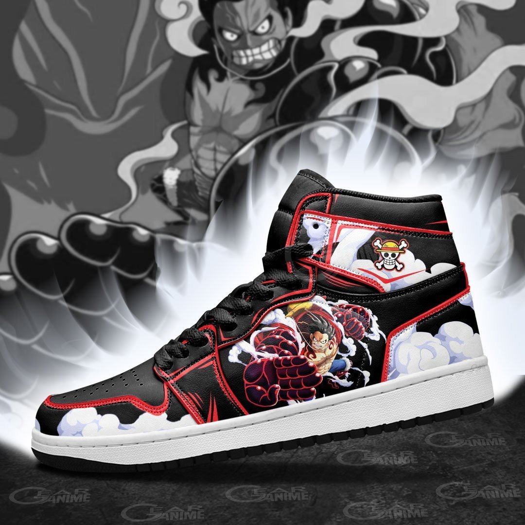 Monkey D. Luffy Snakeman Gear 4 Anime Shoes For One Piece Fans, Air Jordan Hightop