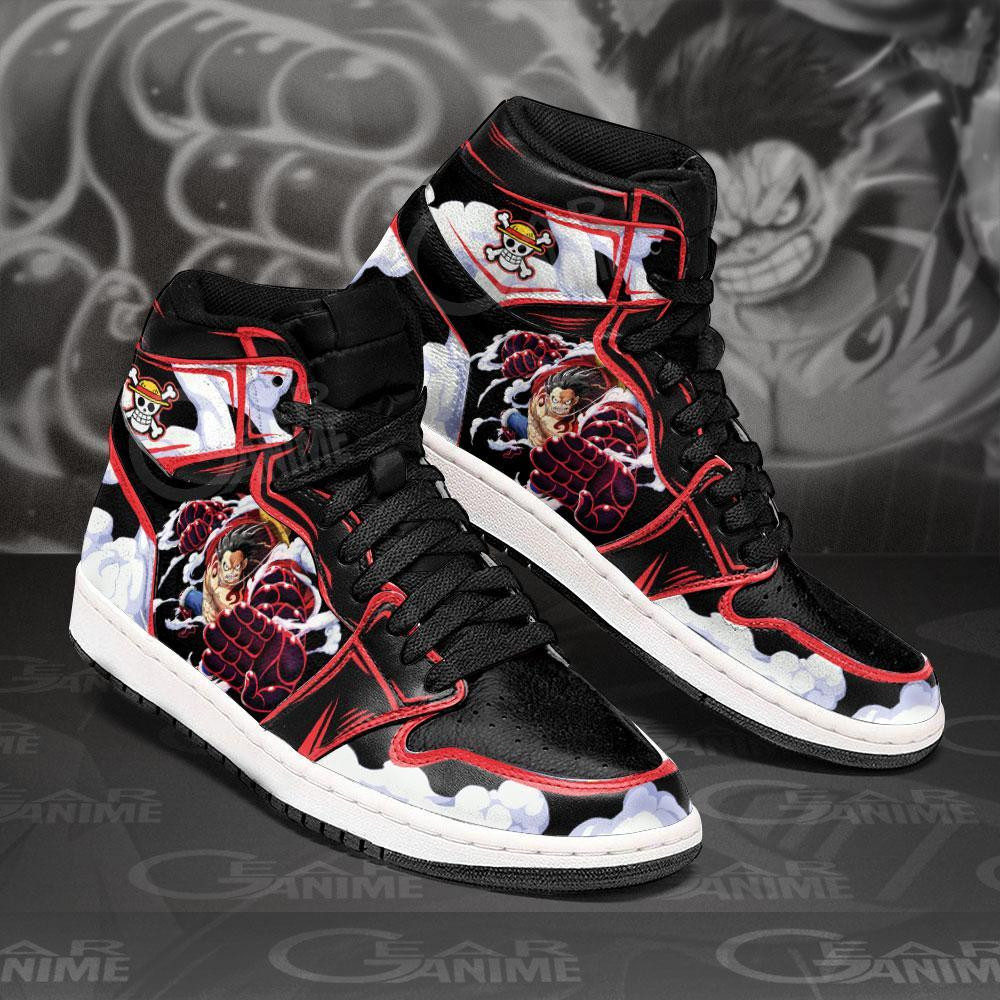 Monkey D. Luffy Snakeman Gear 4 Anime Shoes For One Piece Fans, Air Jordan Hightop