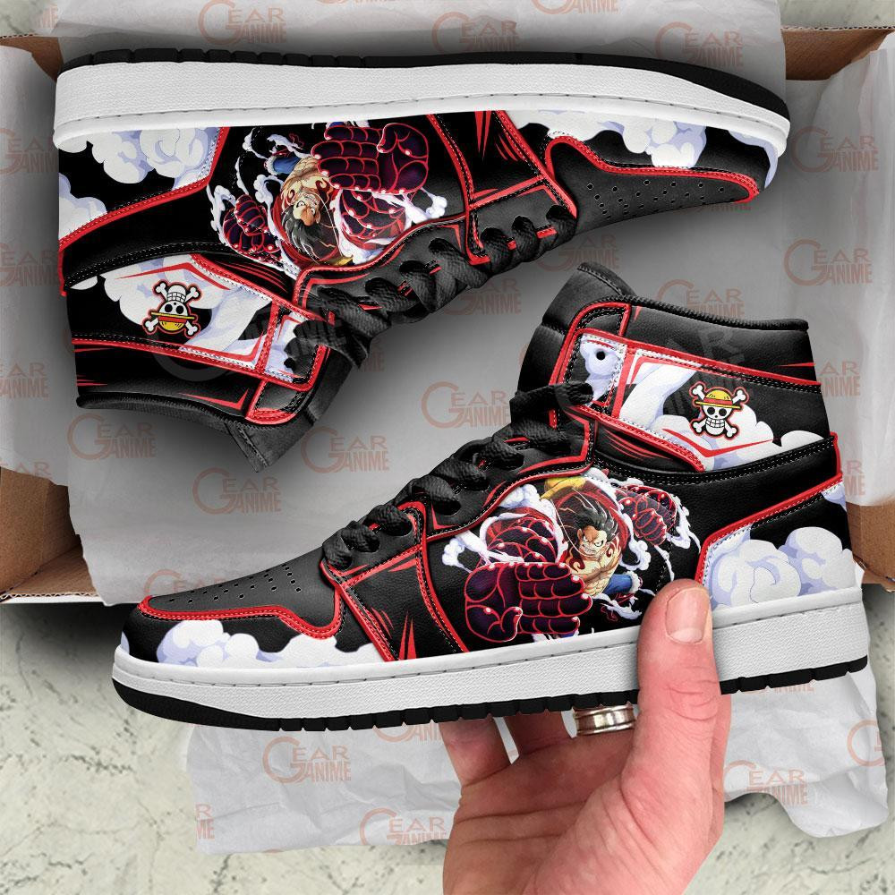 Monkey D. Luffy Snakeman Gear 4 Anime Shoes For One Piece Fans, Air Jordan Hightop