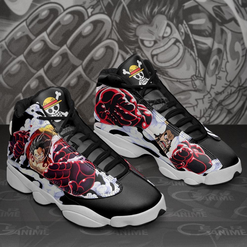 Monkey D Luffy Gear 4 JD13 Sneakers Custom Anime One Piece Shoes