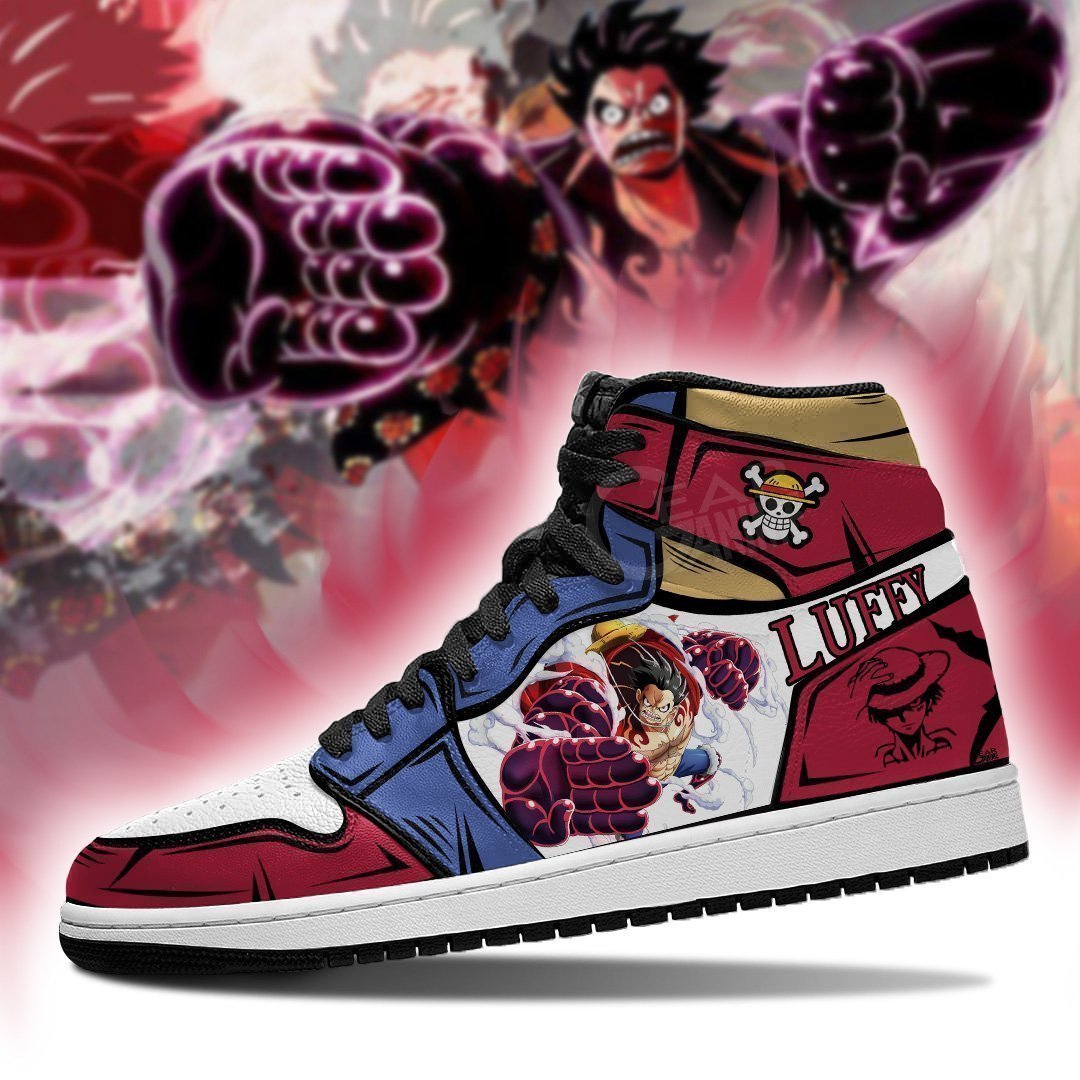 Monkey D Luffy JD1s Sneakers Gear 4 One Piece Anime Shoes, Air Jordan Hightop
