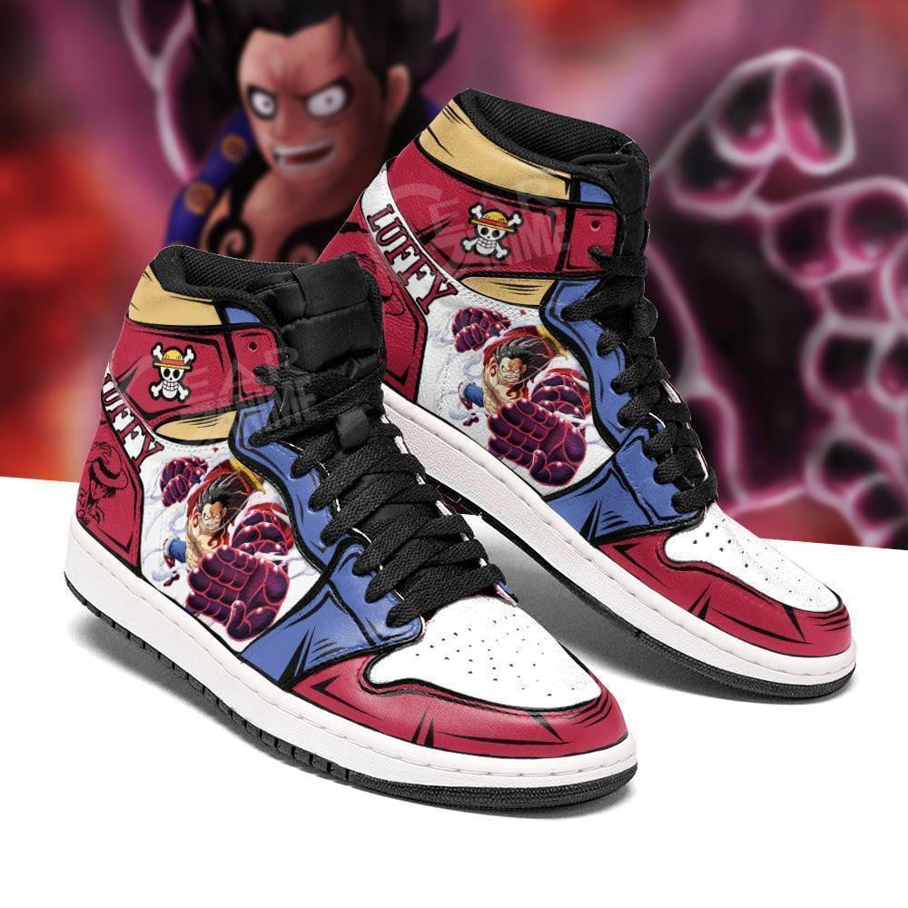 Monkey D Luffy JD1s Sneakers Gear 4 One Piece Anime Shoes, Air Jordan Hightop
