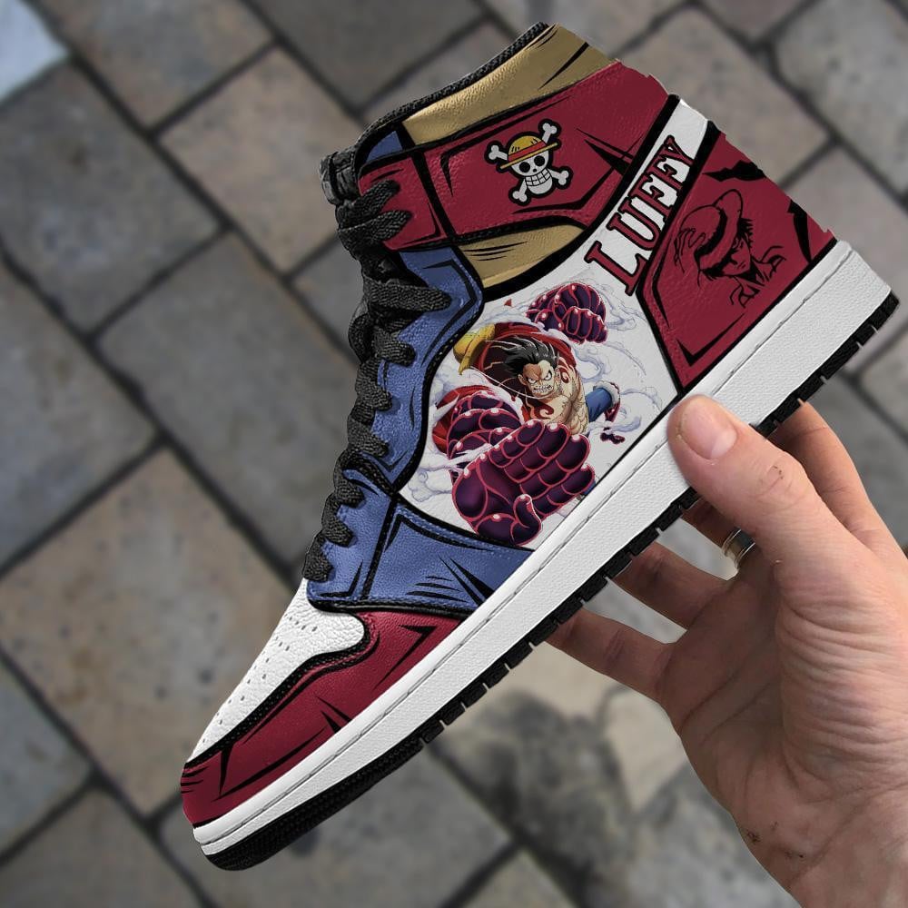 Monkey D Luffy JD1s Sneakers Gear 4 One Piece Anime Shoes, Air Jordan Hightop