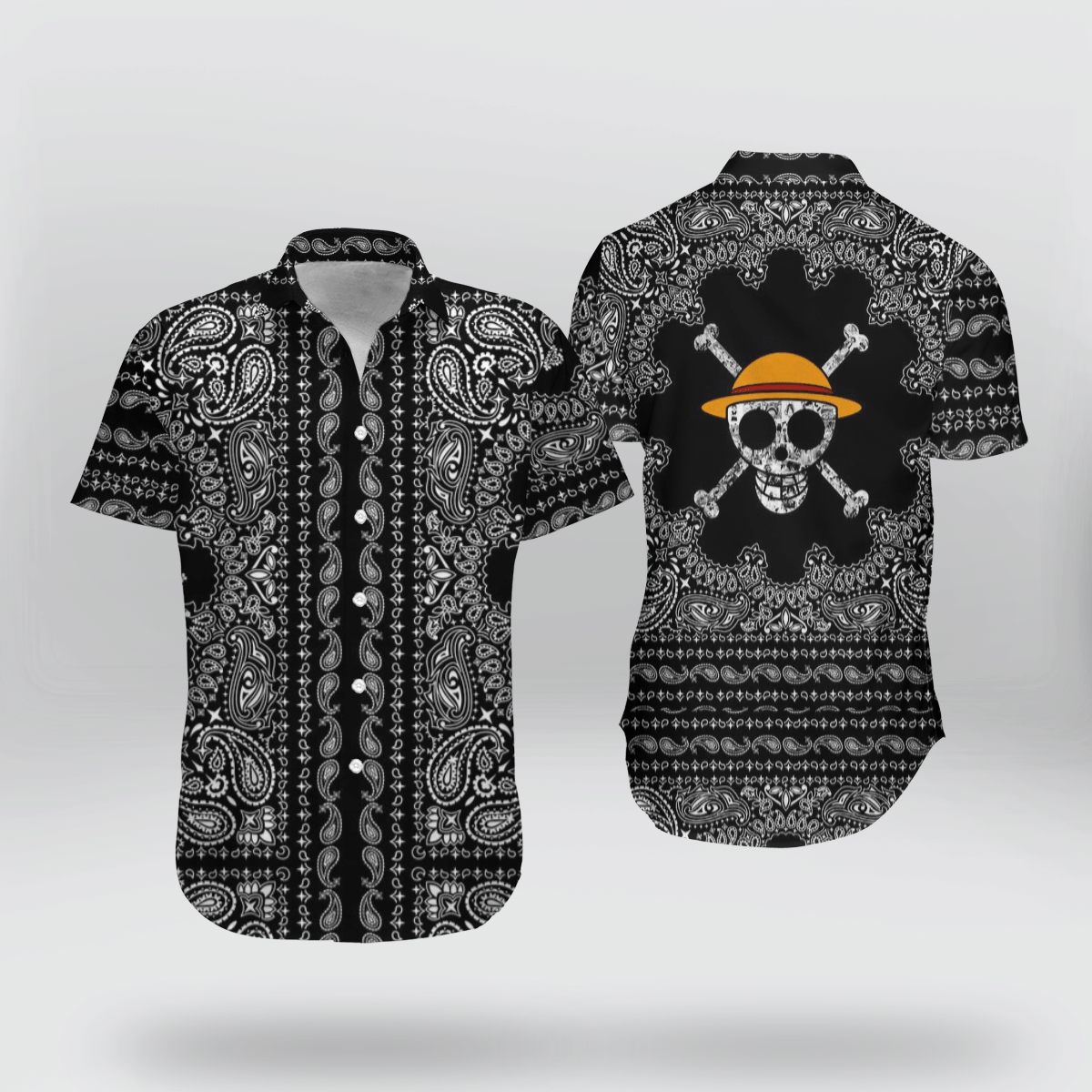 Monkey D Luffy One Piece Skull Hawaiian Shirt