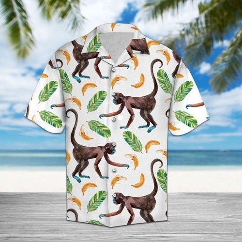 Monkey Pattern Hawaiian Shirt Summer