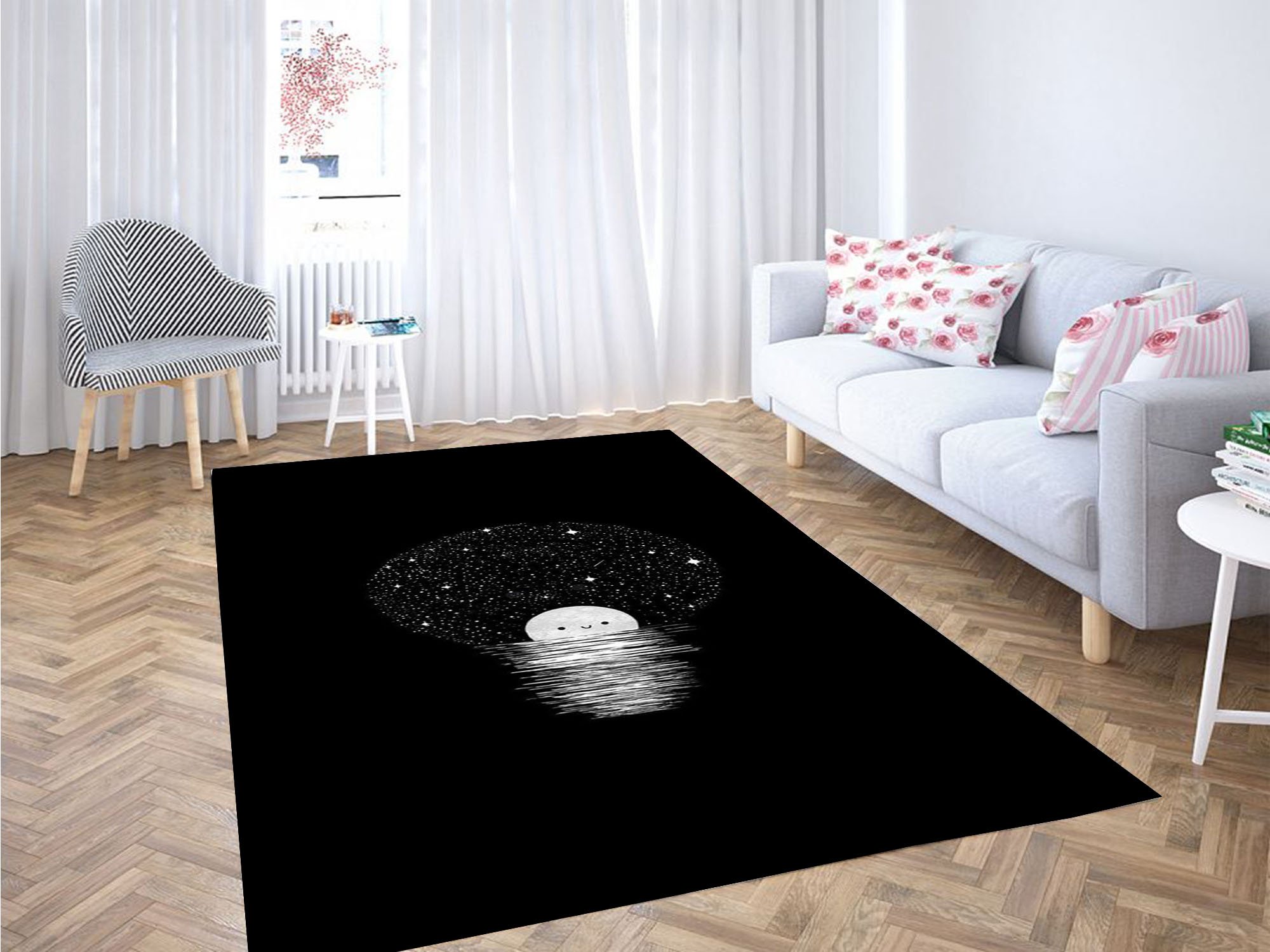 Monochrom Black Carpet Rectangle Rug