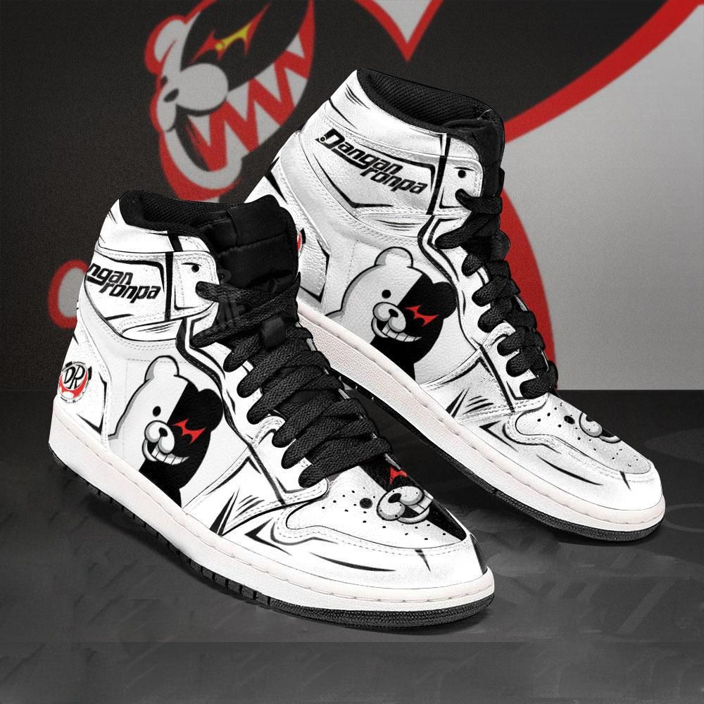 Monokuma Danganronpa Anime 1 High Top Air Jordan Sneaker, Air Jordan Hightop