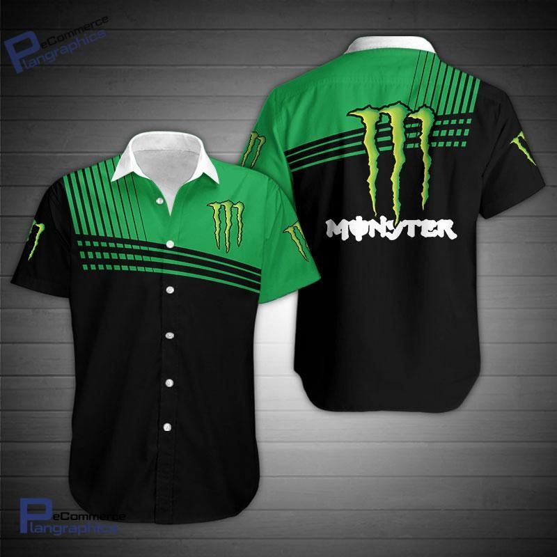 Monster Energy Aloha Shirt Hawaiian Aloha Shirt Hawaiian Beach Shirt