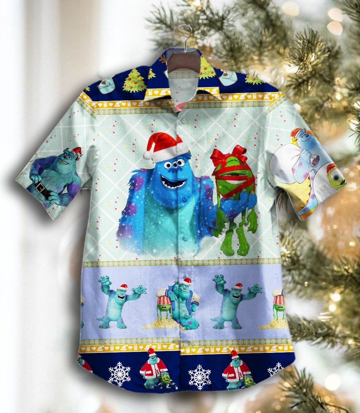 Monsters Inc Hawaiian Shirt 3D T-Shirt